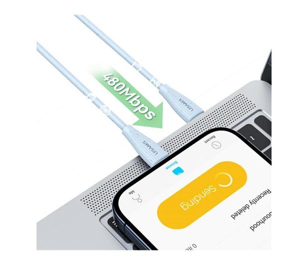 USAMS Kabel 30W USB-C do Lightning 1m różowy - 1569146 - zdjęcie 4